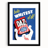 Retro Daz Detergent Poster - Vintage Laundry Room Wall Art