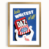 Retro Daz Detergent Poster - Vintage Laundry Room Wall Art