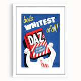 Retro Daz Detergent Poster - Vintage Laundry Room Wall Art