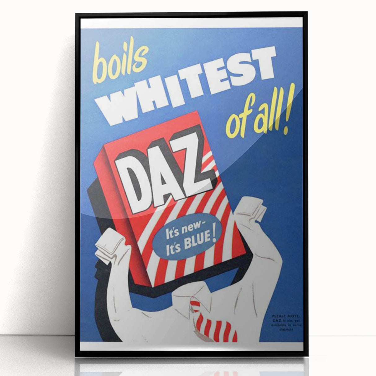 Retro Daz Detergent Poster - Vintage Laundry Room Wall Art