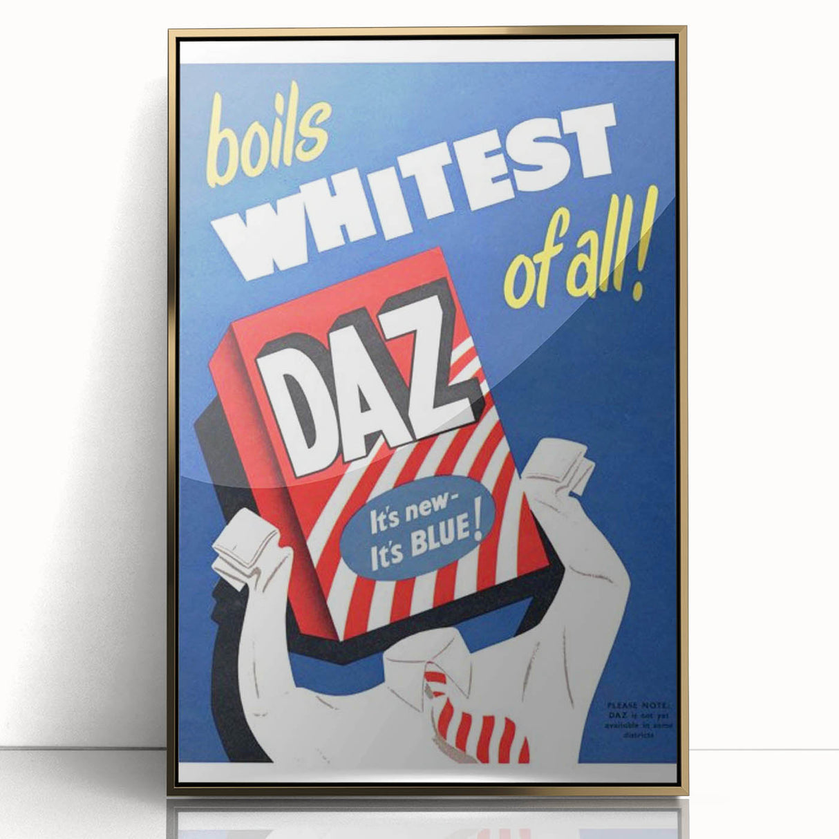 Retro Daz Detergent Poster - Vintage Laundry Room Wall Art