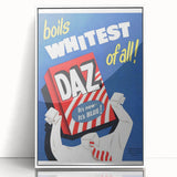 Retro Daz Detergent Poster - Vintage Laundry Room Wall Art