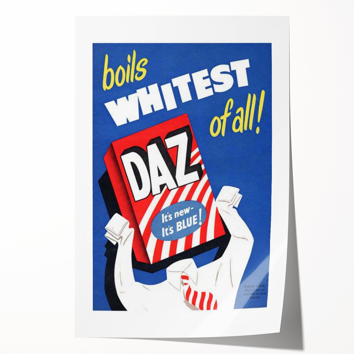 Retro Daz Detergent Poster - Vintage Laundry Room Wall Art