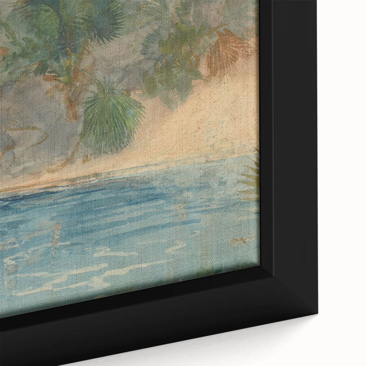 Realism Art Print - Blue Spring, Florida by Winslow Homer Canvas Art