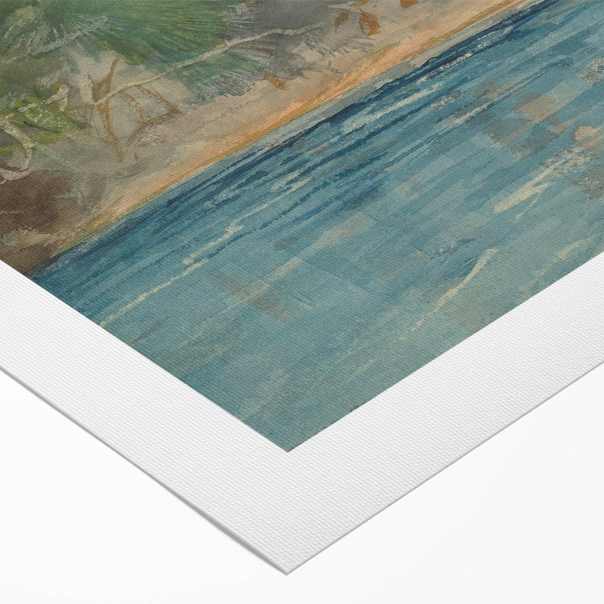 Realism Art Print - Blue Spring, Florida by Winslow Homer Canvas Art