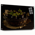 Rustic Mangosteen Basket Art – Vintage Kitchen Still Life Print