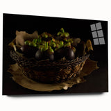 Rustic Mangosteen Basket Art – Vintage Kitchen Still Life Print