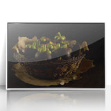 Rustic Mangosteen Basket Art – Vintage Kitchen Still Life Print