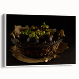 Rustic Mangosteen Basket Art – Vintage Kitchen Still Life Print