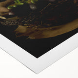 Rustic Mangosteen Basket Art – Vintage Kitchen Still Life Print