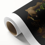 Rustic Mangosteen Basket Art – Vintage Kitchen Still Life Print