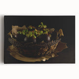 Rustic Mangosteen Basket Art – Vintage Kitchen Still Life Print