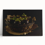Rustic Mangosteen Basket Art – Vintage Kitchen Still Life Print