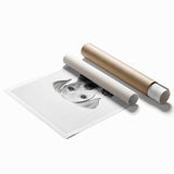 Bathroom Wall Art - Playful Puppy on Toilet Roll Modern Decor