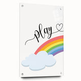 Play Rainbow Wall Art - Kids Inspirational Playroom Decor