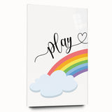 Play Rainbow Wall Art - Kids Inspirational Playroom Decor