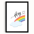 Play Rainbow Wall Art - Kids Inspirational Playroom Decor