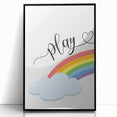 Play Rainbow Wall Art - Kids Inspirational Playroom Decor