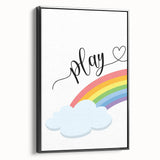 Play Rainbow Wall Art - Kids Inspirational Playroom Decor