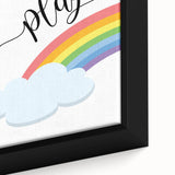 Play Rainbow Wall Art - Kids Inspirational Playroom Decor