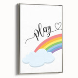 Play Rainbow Wall Art - Kids Inspirational Playroom Decor
