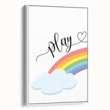 Play Rainbow Wall Art - Kids Inspirational Playroom Decor