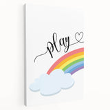 Play Rainbow Wall Art - Kids Inspirational Playroom Decor