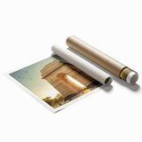 Extra large rolled print of a floral scene in vibrant colors, ideal for classy bathroom or large living room wall art.