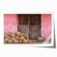 Extra large rolled print of a European Albanian landscape with muted earth tones, ideal for art wall dining room decor.