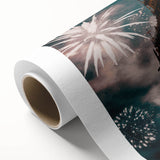 Art Deco poster of London scene in muted blues and grays on rolled canvas, ideal for nursery wall art.