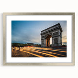 Extra large abstract art print of Paris scenery in textured style, with muted earth tones on a framed canvas.