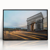 Large abstract wall art depicting a Parisian scene in muted black and gray tones on framed acrylic.