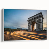 Vintage poster art of Paris scenery in vibrant colors on extra large framed canvas, ideal for living room decor.