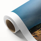 Art deco poster of Paris skyline in pastel shades on rolled canvas, ideal for nursery wall art.