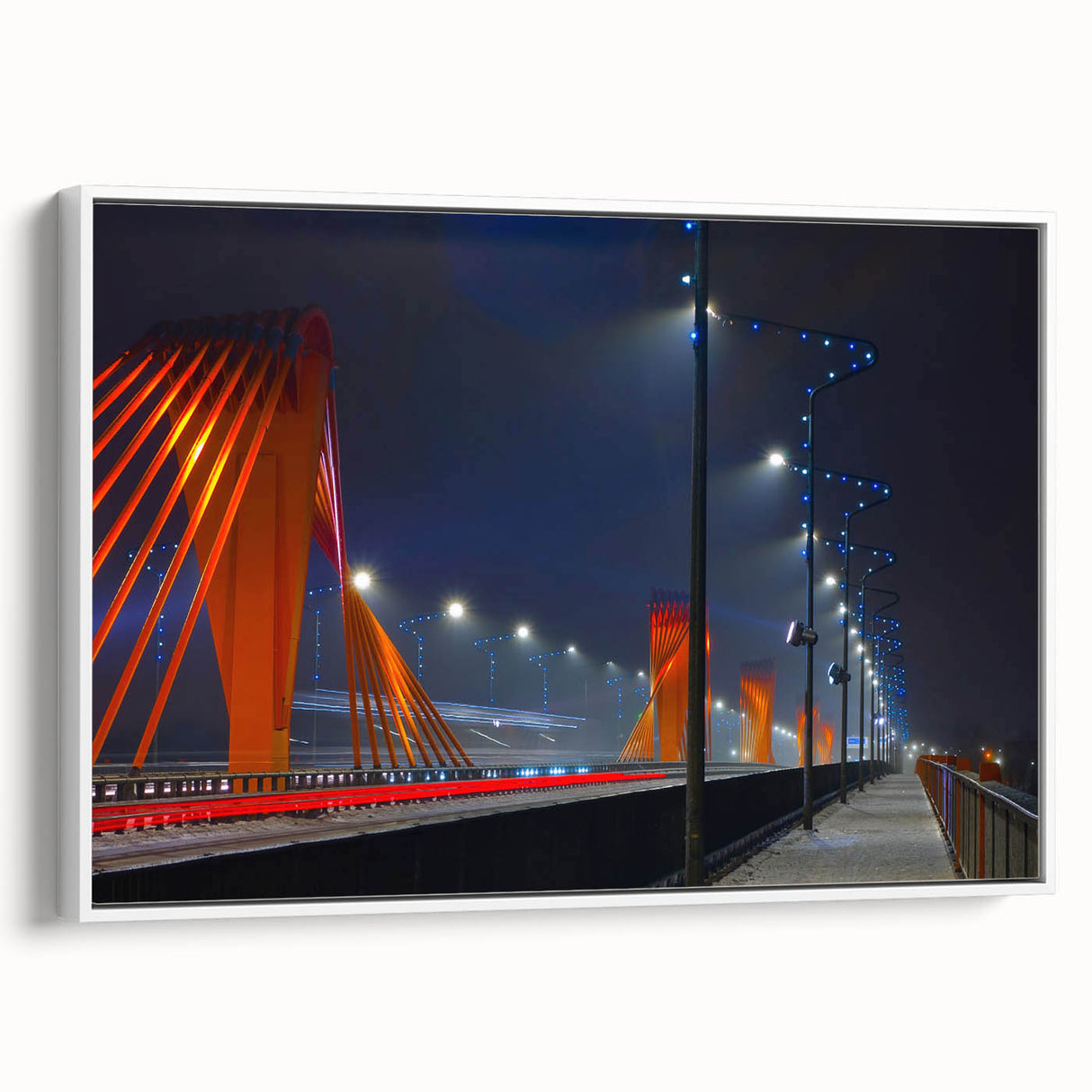Vintage poster art of a scenic Latvia view in vibrant colors on a framed canvas, ideal for living room decor.