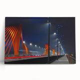 Large black and white photo of a European street on stretched canvas, suitable for kitchen wall art.