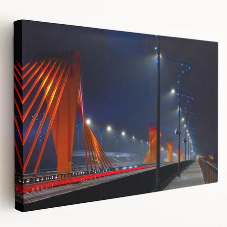 Large art of a European Latvia landscape on stretched canvas, with green and earth tones, ideal for kitchen wall art.