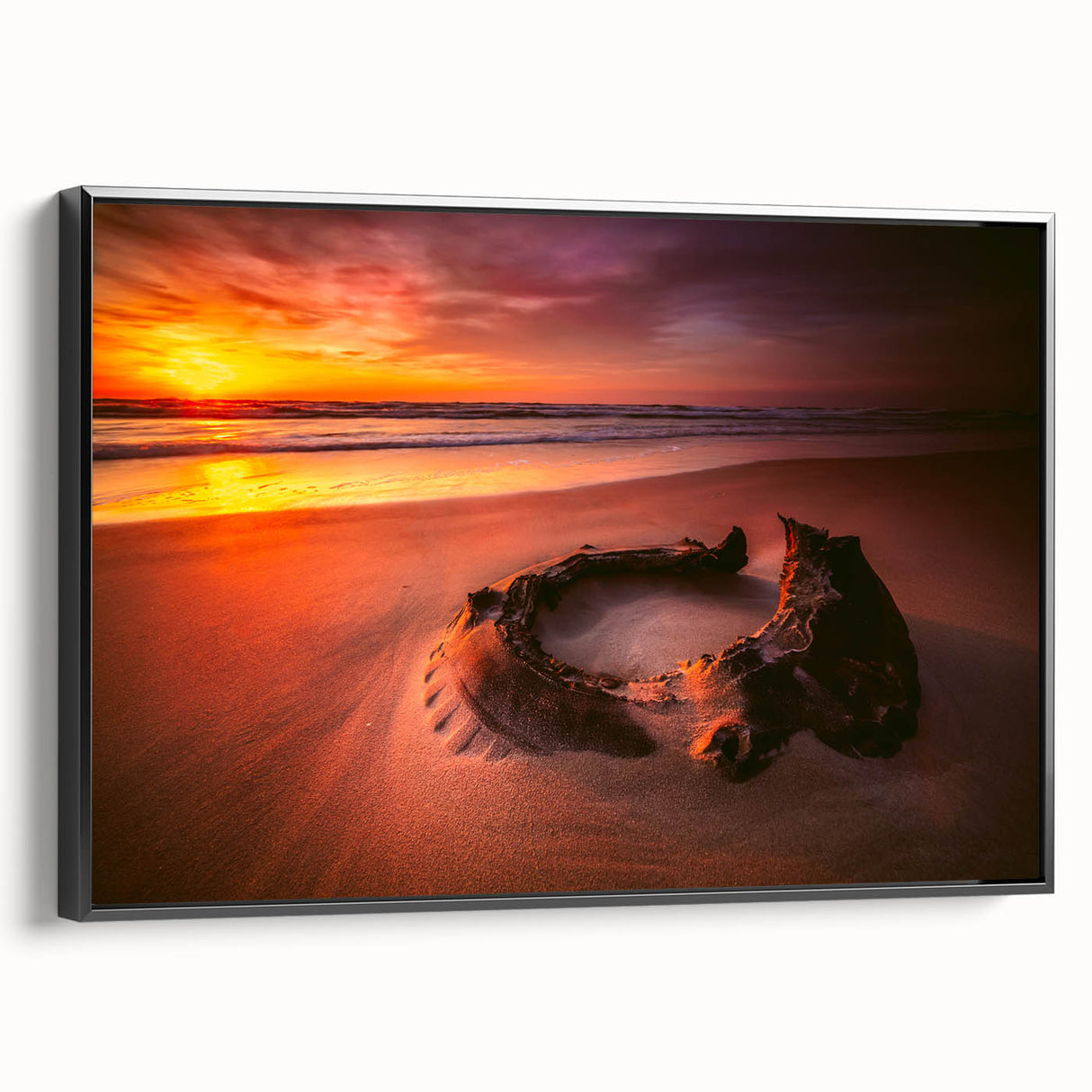 Black and white vintage poster art of a Lithuanian landscape on framed canvas, ideal for bedroom wall decor.