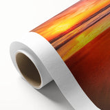 Art deco poster of a European landscape in pastel shades on rolled canvas, ideal for nursery wall art.