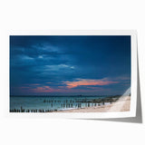 Extra large rolled print depicting Yucatan scenery with vibrant floral elements, ideal for art wall dining room.