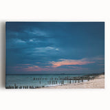 Large black and white canvas print of Yucatan scenery, ideal for kitchen wall art.
