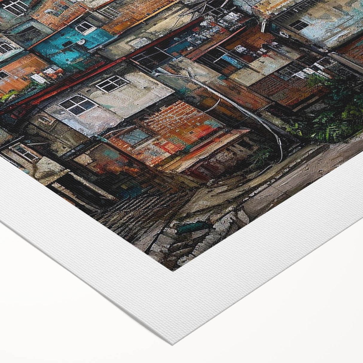 Art deco poster featuring a stylized Rio de Janeiro landscape in pastel shades on rolled canvas.