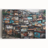 Black and white stretched canvas featuring a panoramic view of a Brazilian landscape, suitable as large kitchen art.