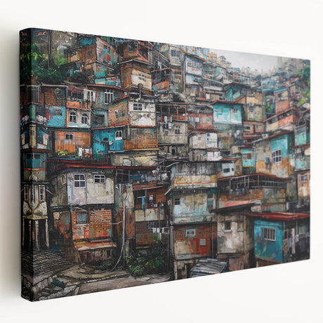 Large art depicting a vibrant Brazilian landscape on stretched canvas, suitable for kitchen wall art.