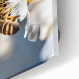 Large abstract wall art in pastel shades on acrylic glass, featuring a mid-century modernist style.