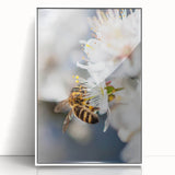 Art deco poster of spring season, pastel shades on white acrylic frame, ideal for nursery wall art.