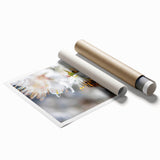 Extra large rolled canvas print featuring spring floral art in pastel shades, suitable for bathroom or living room decor.