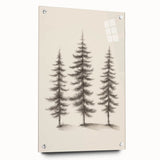 Large abstract wall art depicting winter season in muted blue and white tones on acrylic glass.