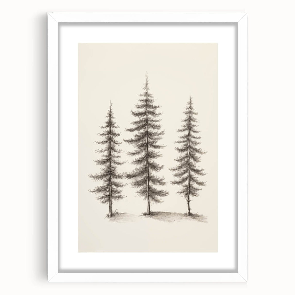 Abstract art print depicting a winter scene in muted blue and white tones on a framed canvas, ideal for dining room decor.