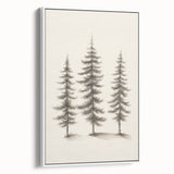 Framed canvas of vintage poster art featuring a winter scene in muted blues and whites, ideal for living room decor.